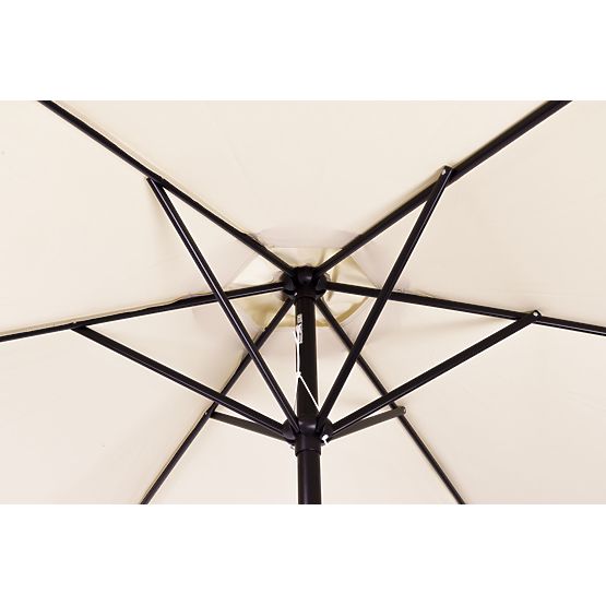 Umbrelă de grădină mare, înclinată, pliabilă, cu manivelă, 6 spițe, bej, 270 cm