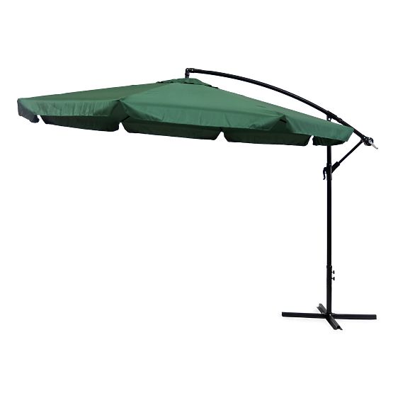Umbrelă de grădină mare, pliabilă, cu braț extensibil, 3,5m verde