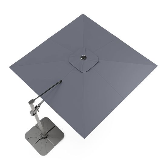 Umbrelă de grădină pe braț Shade 4x3 m cu husă, rotativă 360°, gri
