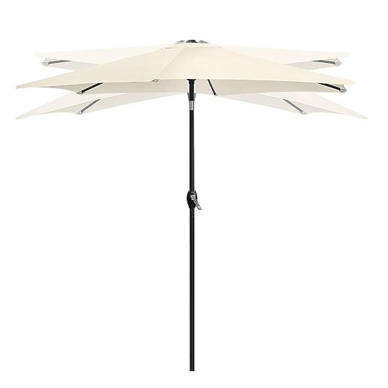 Umbrelă de grădină pliabilă pentru balcon, reglabilă, 210 cm, bej