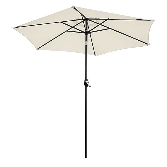Umbrelă de grădină pliabilă pentru balcon, reglabilă, 210 cm, bej
