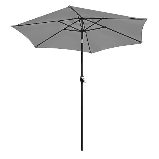 Umbrelă de grădină pliabilă pentru balcon, reglabilă, 210 cm, gri