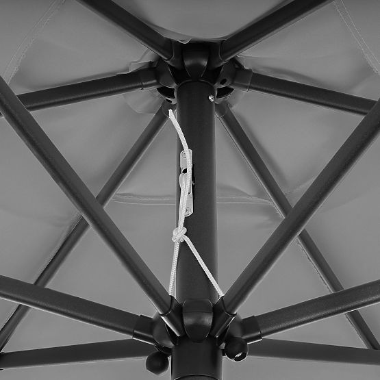 Umbrelă de grădină pliabilă pentru balcon, reglabilă, 210 cm, gri