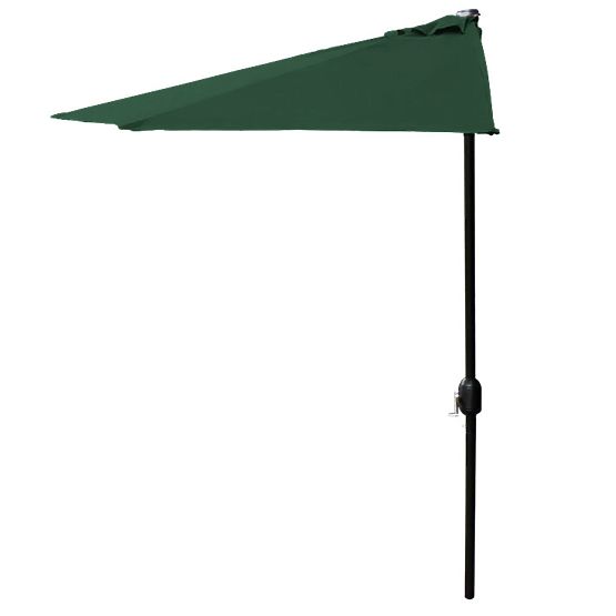 Umbrelă de grădină semi-rotundă pentru terasă 2,7m verde