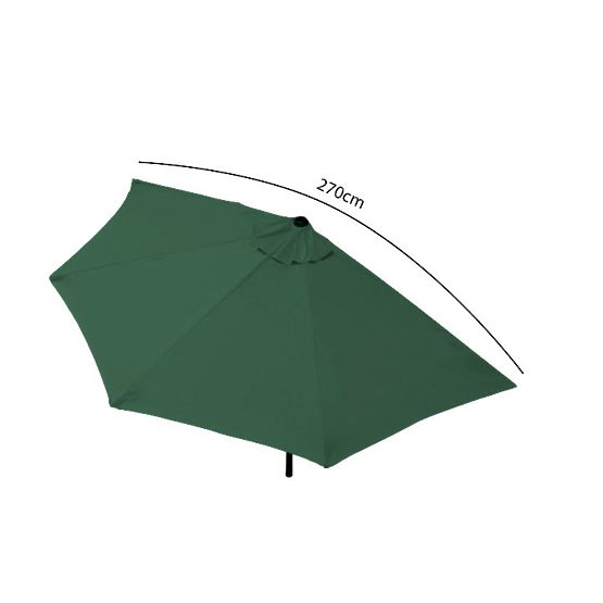 Umbrelă de grădină semi-rotundă pentru terasă 2,7m verde
