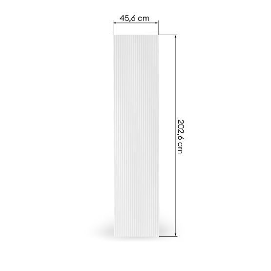 Ușă pentru dulap Neroli, 45,6 cm, caneluri simple, albă