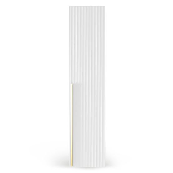 Ușă pentru dulap Neroli, 45,6 cm, caneluri simple, albă