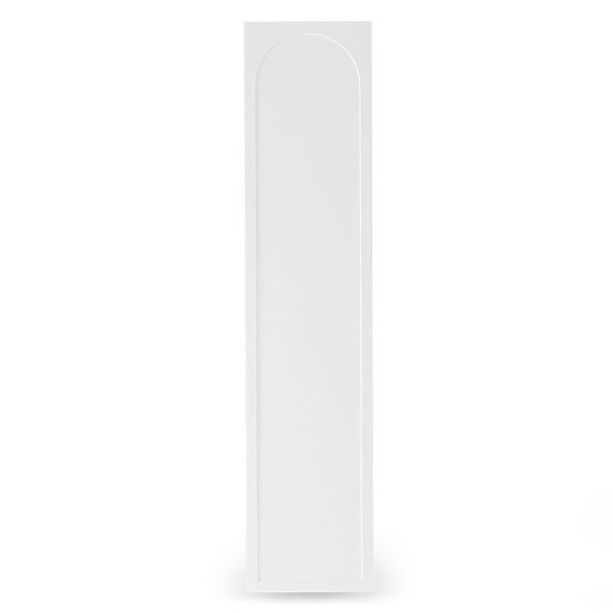 Ușă pentru dulap Neroli, 45,6 cm, inserție arcuită, albă, stânga