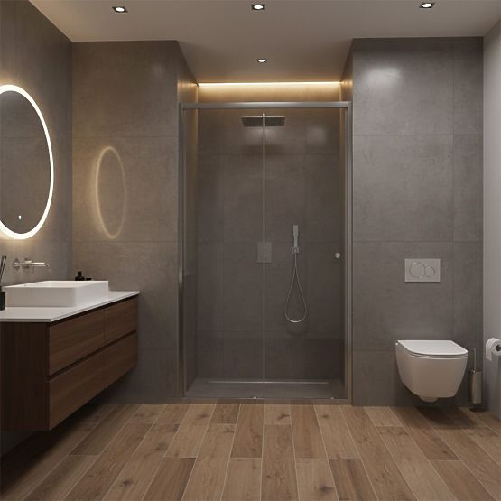 Uși de duș Rea Primo Slide 100 Crom