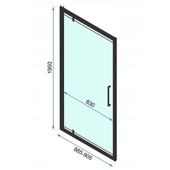 Uși de duș REA Rapid Swing 90 AURII PERIATE