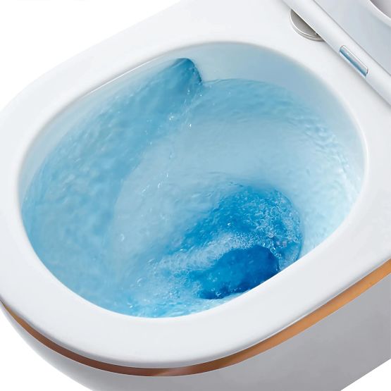 Vas de toaletă suspendat Rea Carlo Mini Tornado GOLD EDGE