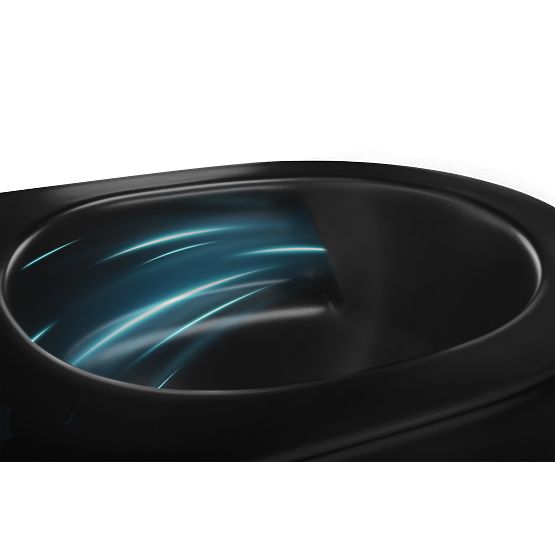 Vas de toaletă suspendat Rea Carlo Mini Tornado NF NEGRU MAT