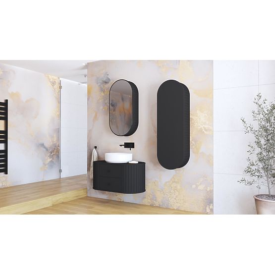 VENEZIA Dulap cu oglindă 1D negru (2p=1buc)