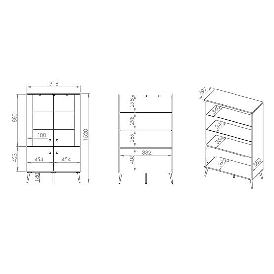 Vitrina Forest mai mare - verde