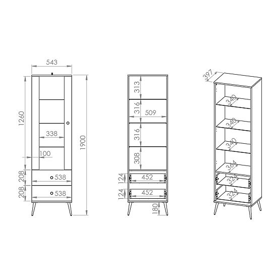 Vitrina Forest mai mic - verde