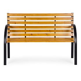 Bancă de grădină din lemn cu spătar 122x57 cm parc MultiGarden