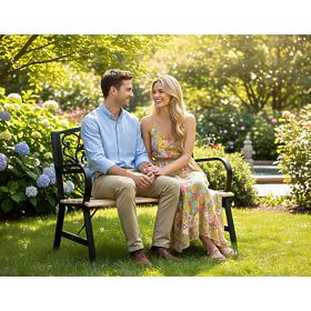 Bancă de grădină oțel-fier turnat TITO