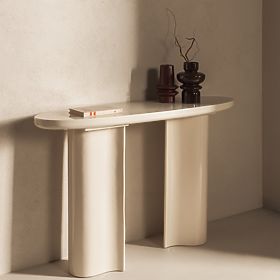 Birou/Consolă Puro 120 cm, bej deschis, lucios