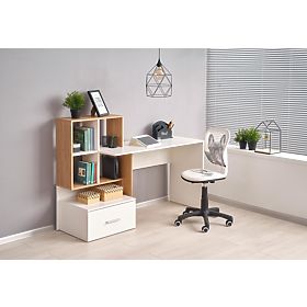 Birou GROSSO - stejar auriu / alb