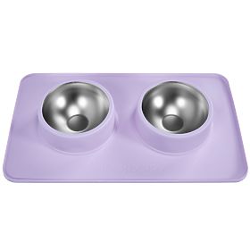 Boluri Metalice pentru Câine sau Pisică cu Suport Antiderapant Violet PJ-088, PuppyJoy
