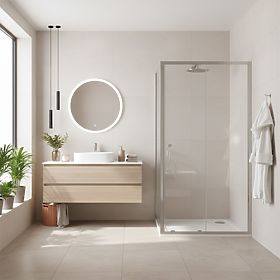 Cabină de duș colțară Rea Primo Slide 100x70 Crom, Rea