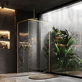Cabină de duș SOLAR AURIU Periat 120x90, Rea