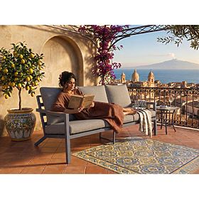 Canapea de grădină cu 3 locuri MISTERIOSO, canapea confortabilă pentru balcon, 190cm