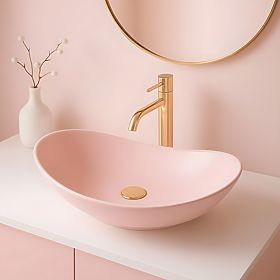 Chiuvetă atemporală Rea Royal Powder Pink Matt