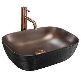 Chiuvetă de mobilier Rea Belinda COPPER BRUSH / Negru, Rea