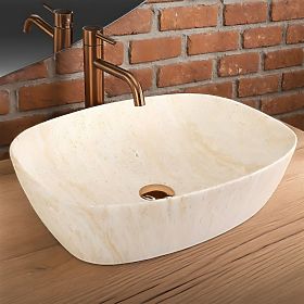 Chiuvetă de mobilier Rea Freja Travertine Matt