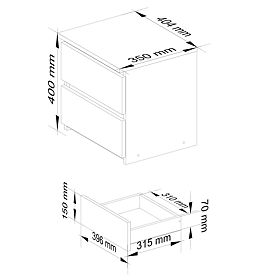 COMODĂ CL2 2SZ CLP PK GRAFIT GRI