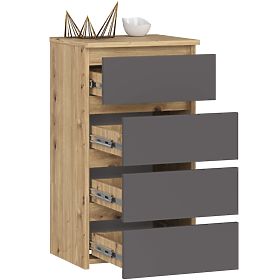 COMODĂ CL4 PK STEJAR ARTISAN / GRI