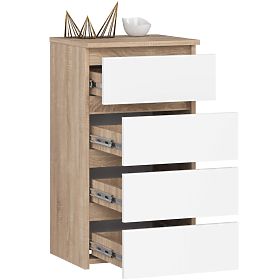COMODĂ CL4 PK STEJAR SONOMA / ALB