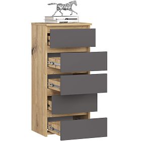 COMODĂ CL5 PK STEJAR ARTISAN / GRI