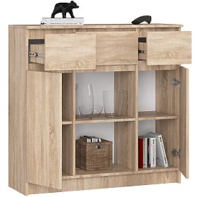 COMODĂ K100 2D 3SZ 1P PK STEJAR SONOMA