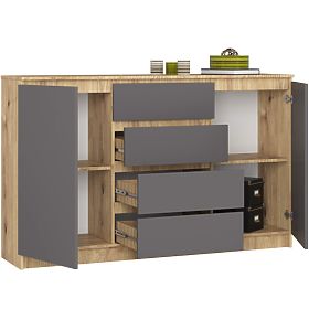 COMODĂ K160 2U 4S CLP PK ARTISAN / GRI