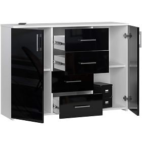 COMODĂ K45 PK NEGRU LUCIOASĂ