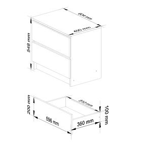 COMODĂ K60 2SZ CLP PK ALBĂ