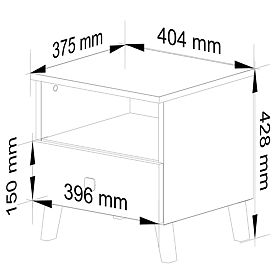 COMODĂ MOBI K-01 ALBĂ NEAGRĂ