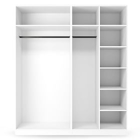 Corp/interior dulap Neroli cu 2 bare și rafturi 182,2 cm, alb