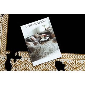 Covor ALLURE 1965 Ramă - Structural, stilat, glamour negru / auriu