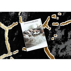 Covor ALLURE 1967 Marmură - Structural, stilat, glamour negru / auriu, F.H.Kabis