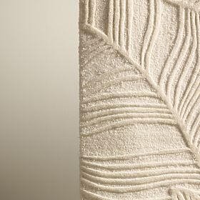 Covor dreptunghiular Mona tuftat, lână, crem, frunze, Dimensiune covor: 190x290, lectus