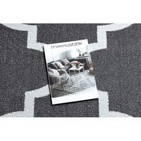 Covor SKETCH - F730 model Trifoi marocan, Grilaj gri/alb, F.H.Kabis