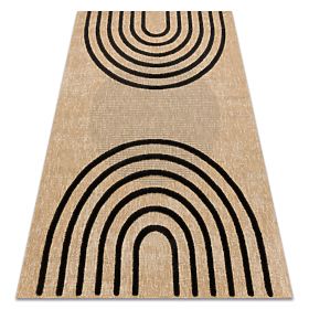 Covor SPARK 0688 bej/negru - Geometric, sisal, structural, F.H.Kabis