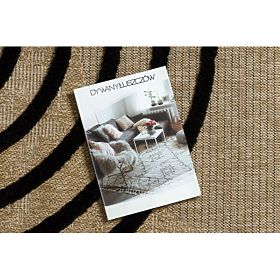 Covor SPARK 0688 bej/negru - Geometric, sisal, structural, F.H.Kabis