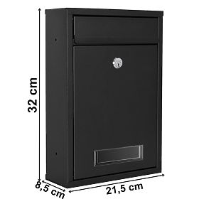 Cutie poștală pentru scrisori Gustav neagră