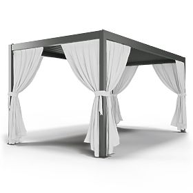 Draperie 475 cm pentru partea laterală a pergolei de 5 m, albă