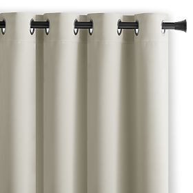 Draperie RESTILO BLACKOUT culoare crem, stil clasic, inele argintii, material bl