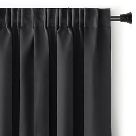 Draperie RESTILO BLACKOUT culoare negru șerpa stil clasic bandă material blackout 140x245